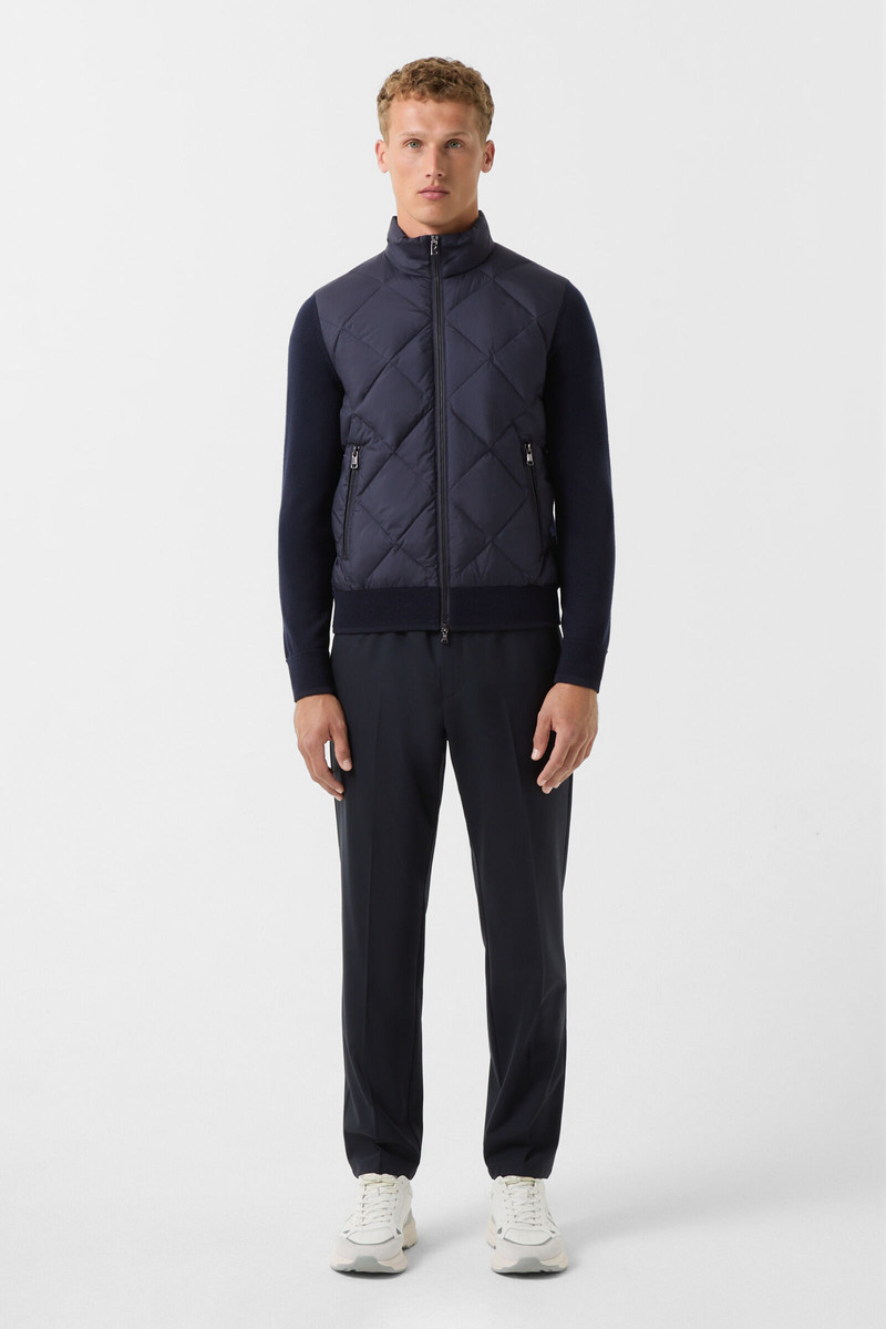 BOGNER Zisco hybrid knit jacket in Navy blue outlook