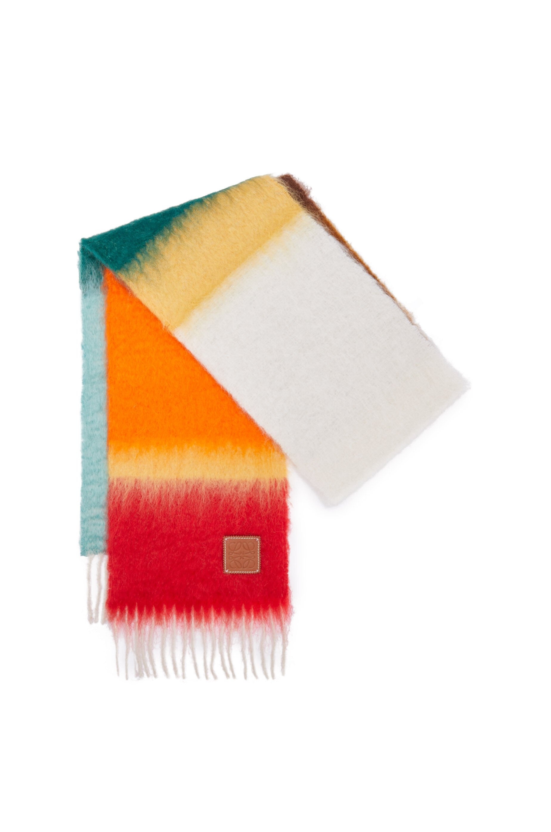 Stripe scarf in mohair and wool - 2