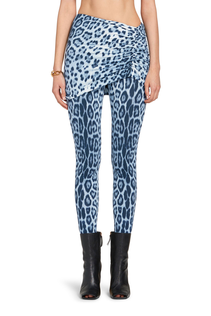 Heritage Jaguar print gathered leggings 3