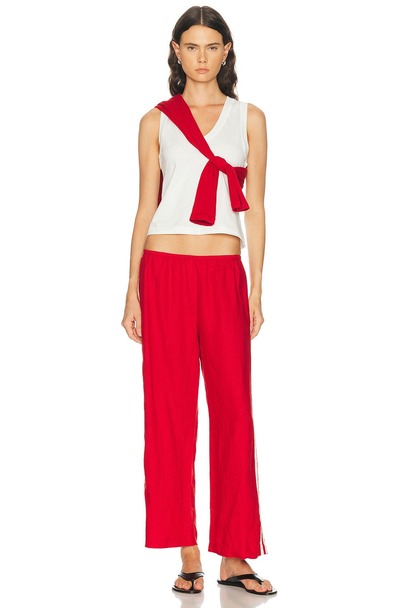 The Linen Crop Racer Stripe Pant 6
