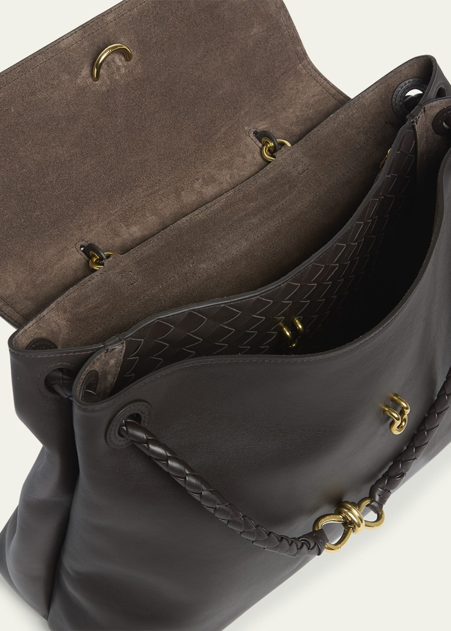 Andiamo Large Leather Top-Handle Bag - 4