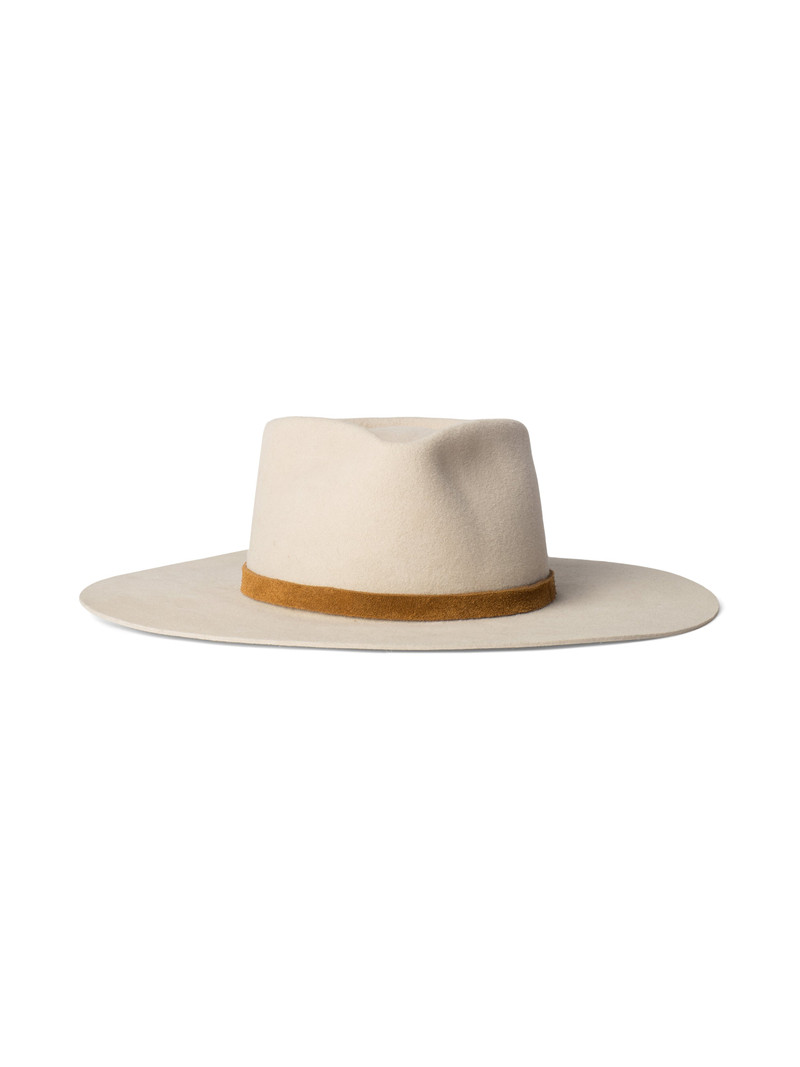 L'AGENCE Reyes Leather Band Fedora outlook