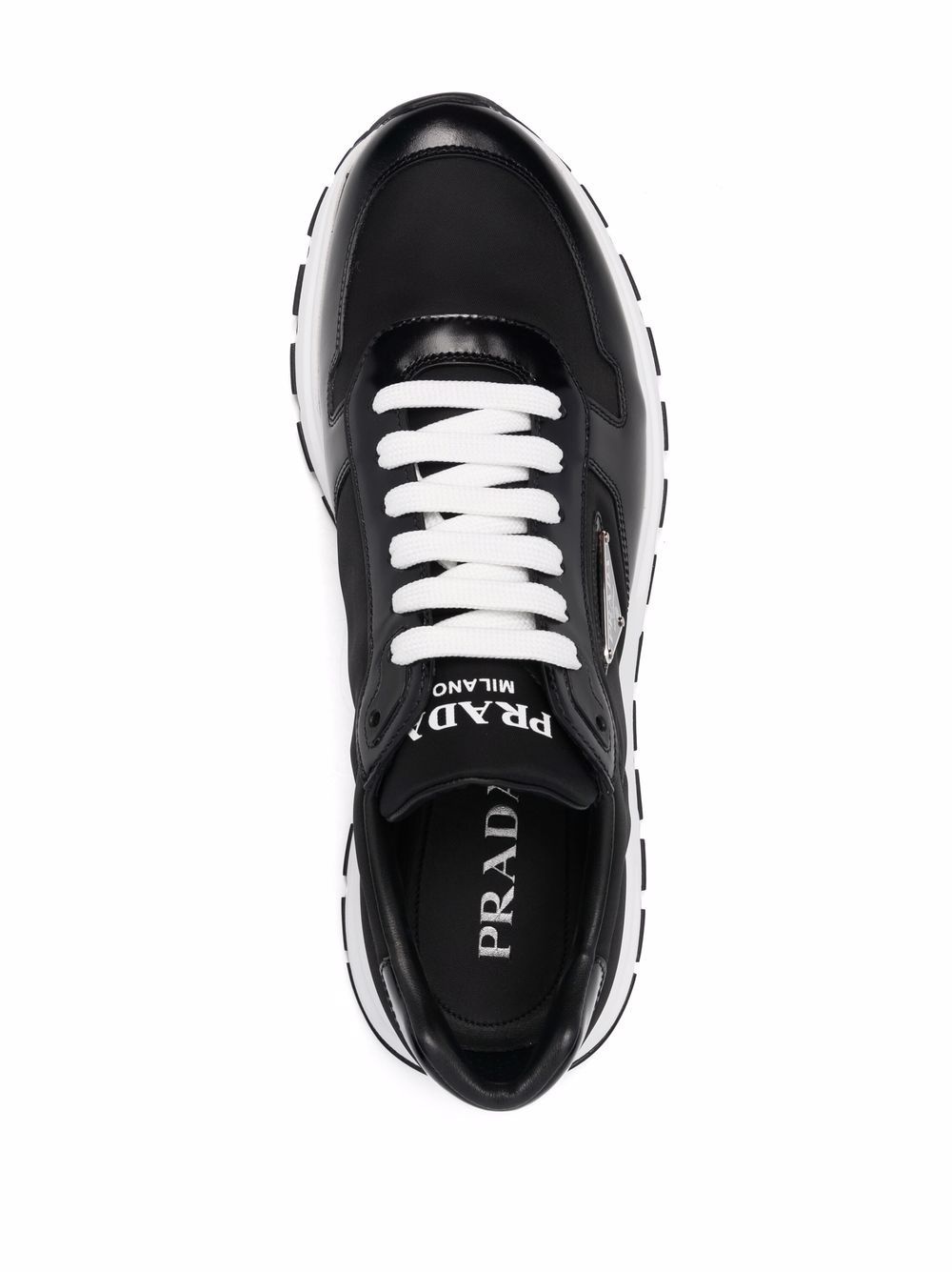 Re-Nylon Triangle-logo low-top sneakers - 4