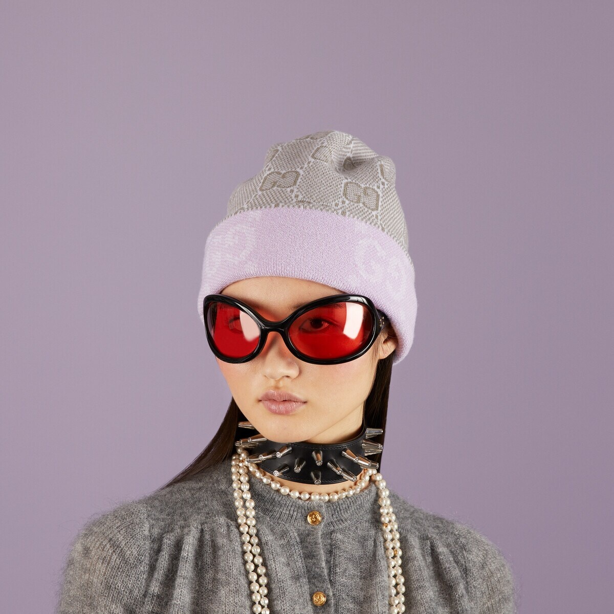Reversible GG wool hat - 4