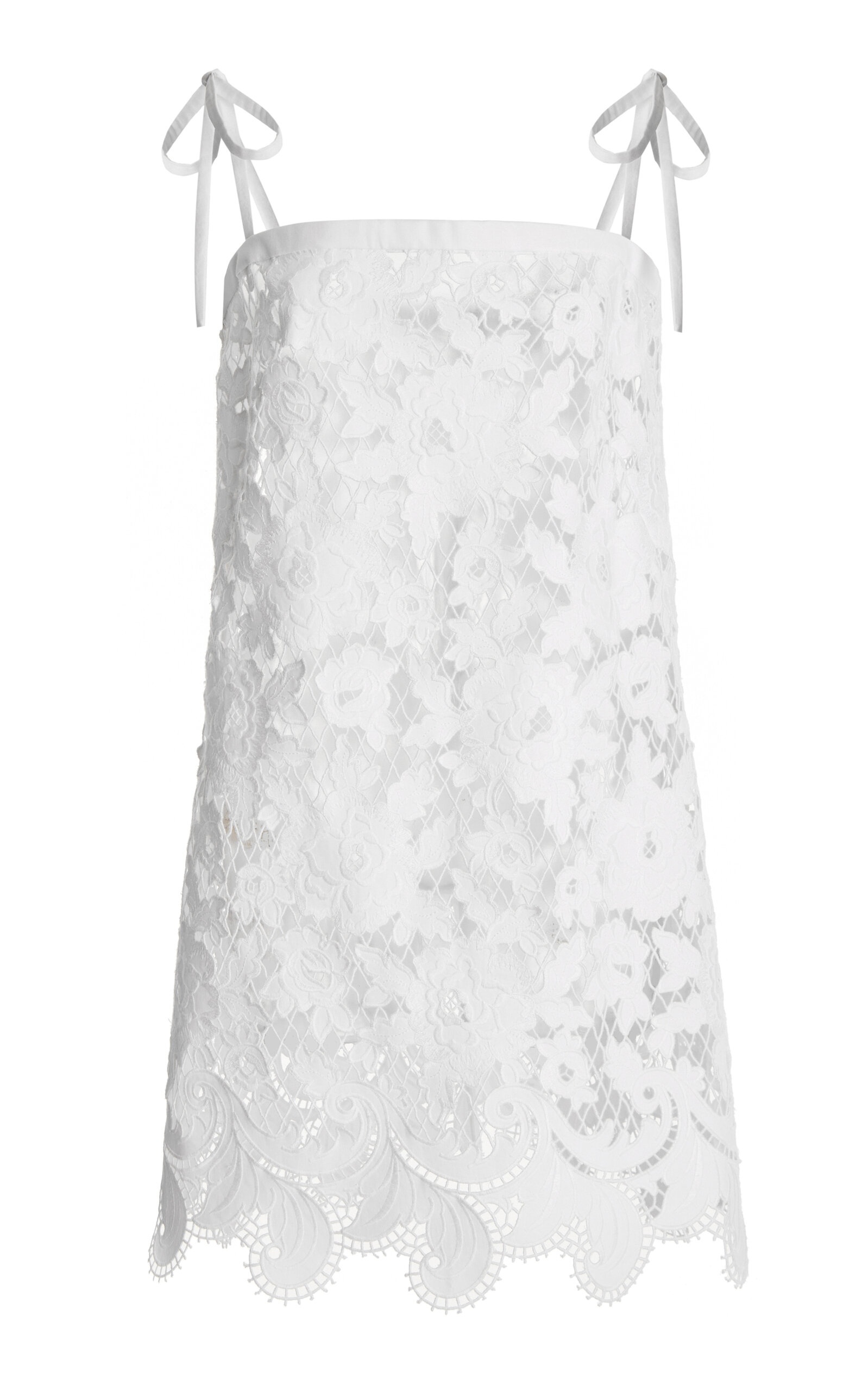 Broderie Anglaise Mini Dress white - 1