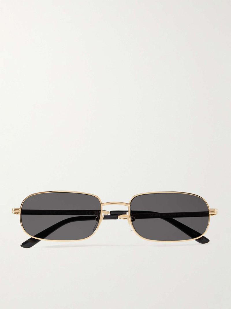 Rectangular-Frame Gold-Tone Sunglasses 1