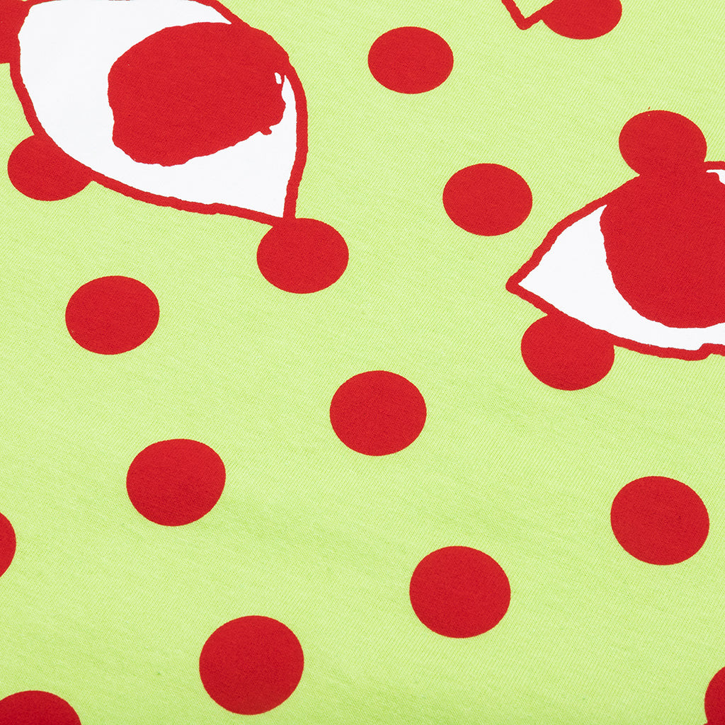 COMME DES GARCONS PLAY PASTELLE POLKA DOT LOGO T-SHIRT - GREEN - 4