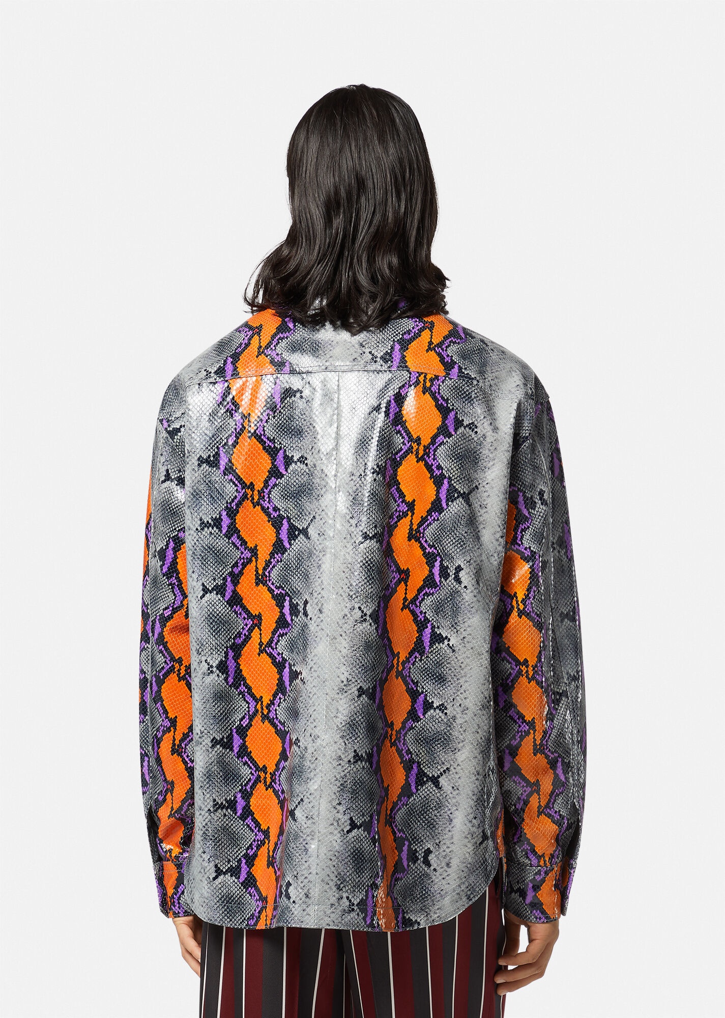 Python Print Overshirt Jacket - 4