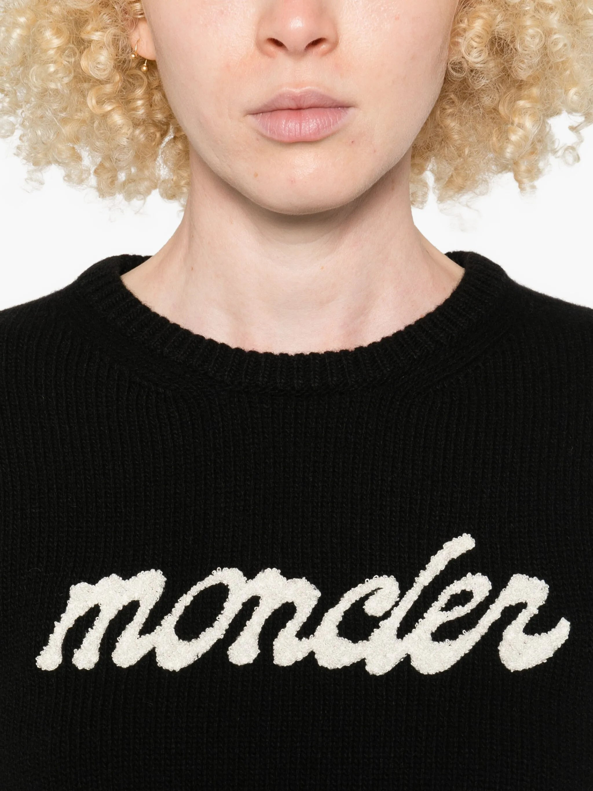 Moncler Logo-embroidered Wool Jumper - 2