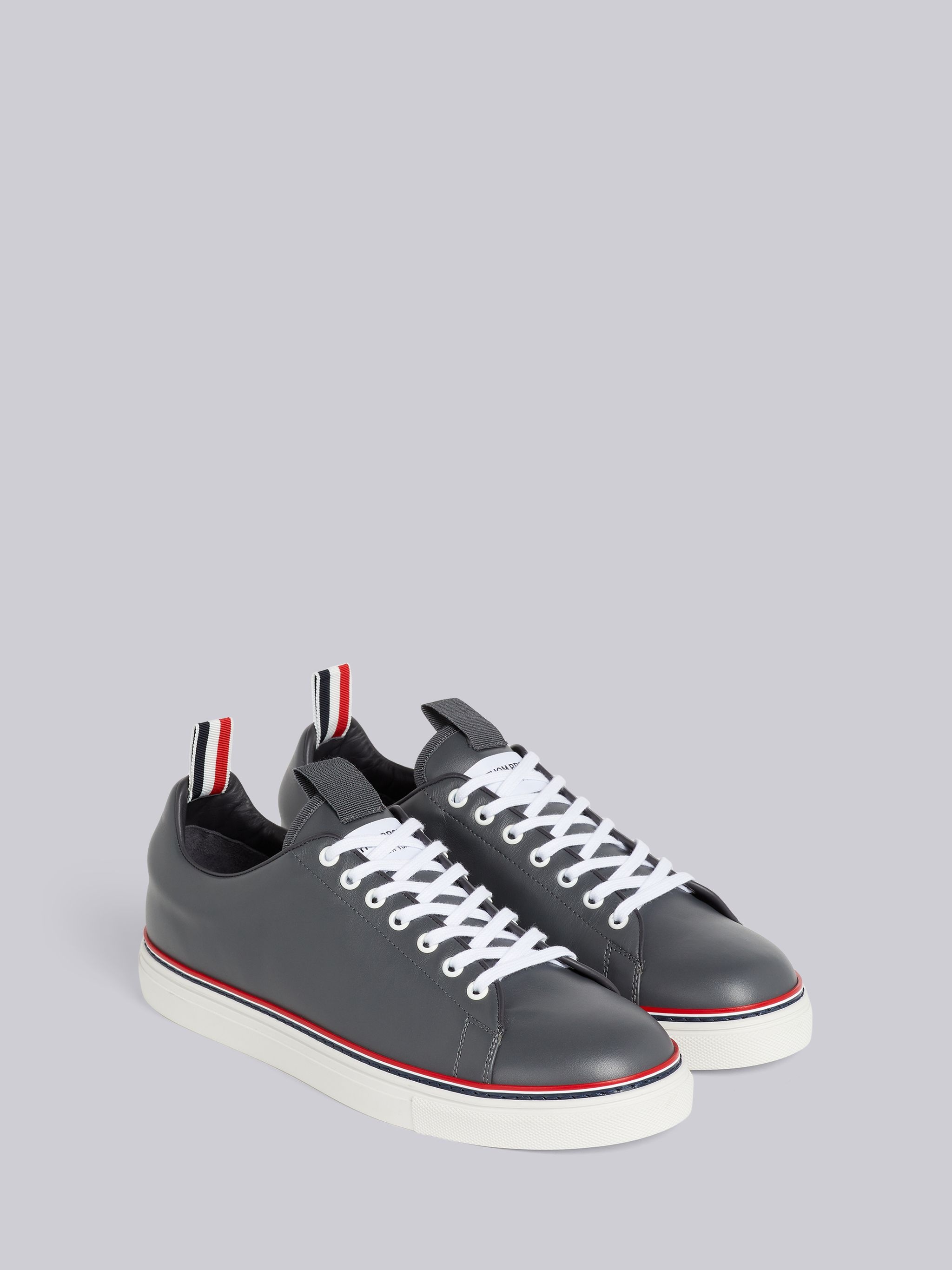 Medium Grey Vitello Calf Leather Tennis Shoe - 3