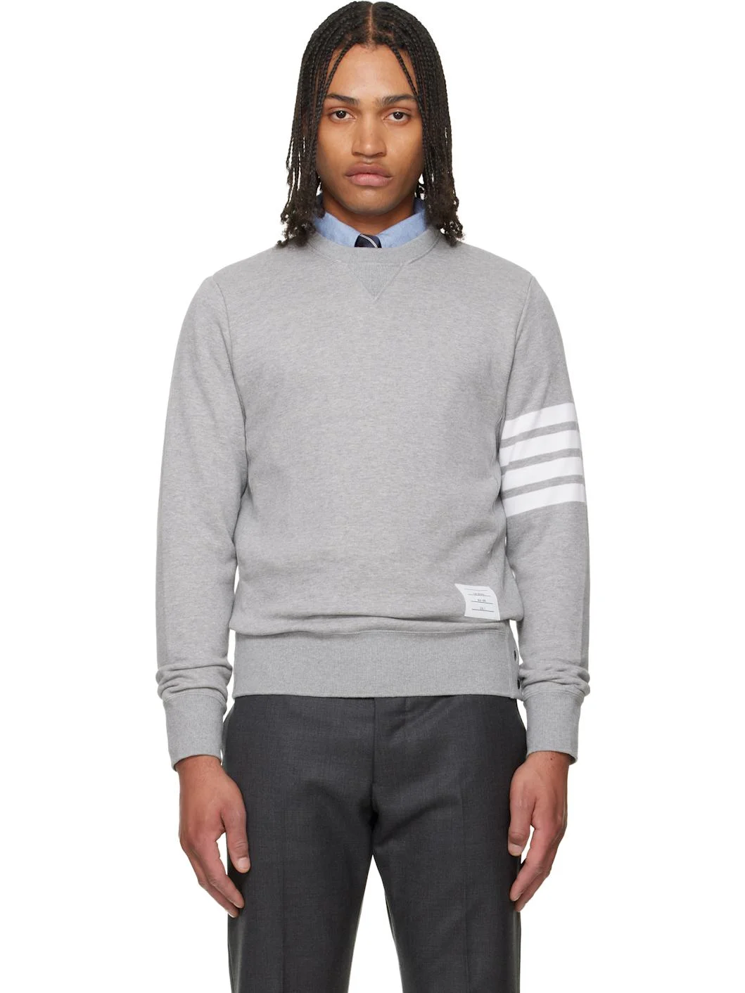 Gray Classic Loopback 4-Bar Sweatshirt - 1