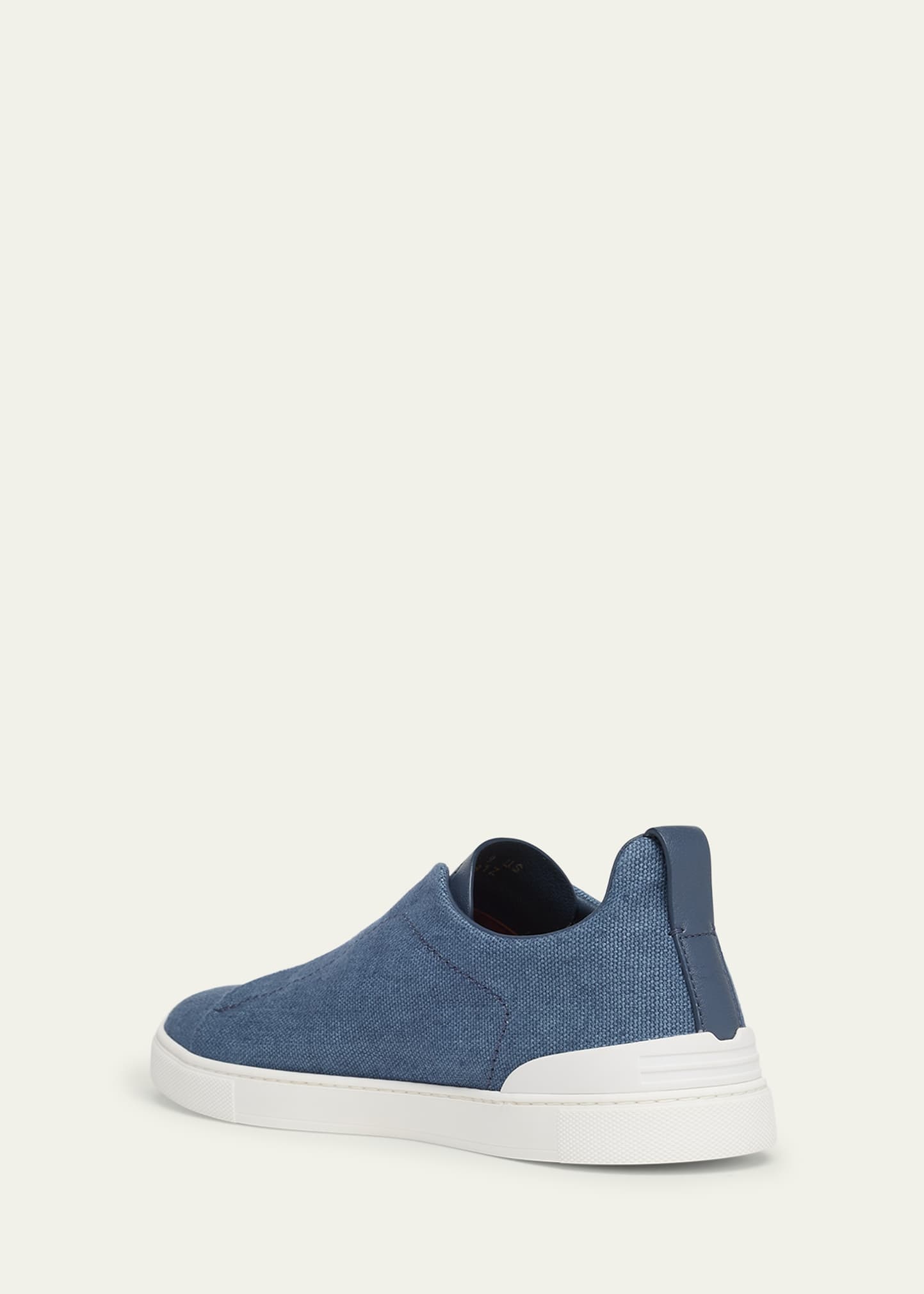 Men's Triple Stitch Linen Slip-On Sneakers - 2