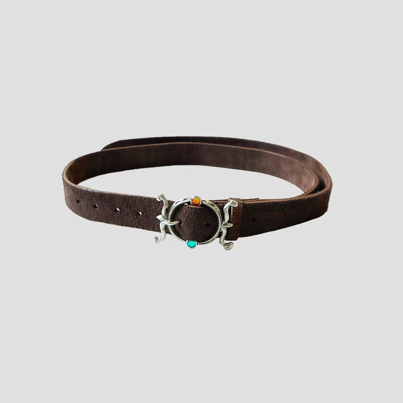 STERLING SILVER BUCKLE (EXTRA LONG)와 SUEDE 벨트 - 1