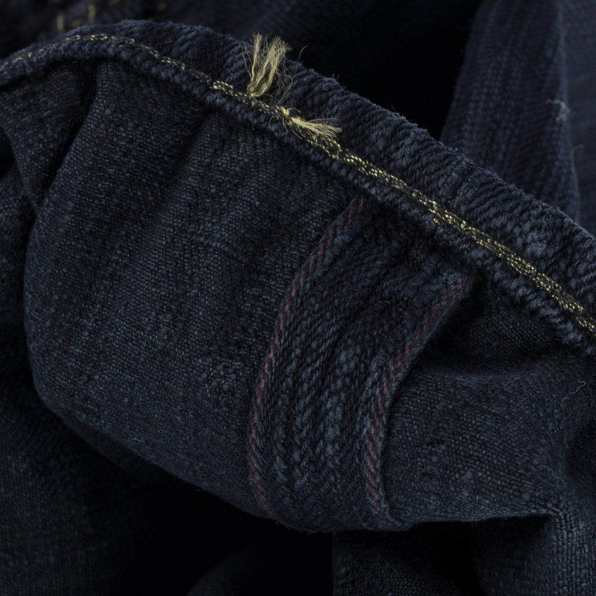 IH-666S-SLBod 16oz Slubby Selvedge Denim Slim Straight Cut Jeans - Indigo Overdyed Black - 15