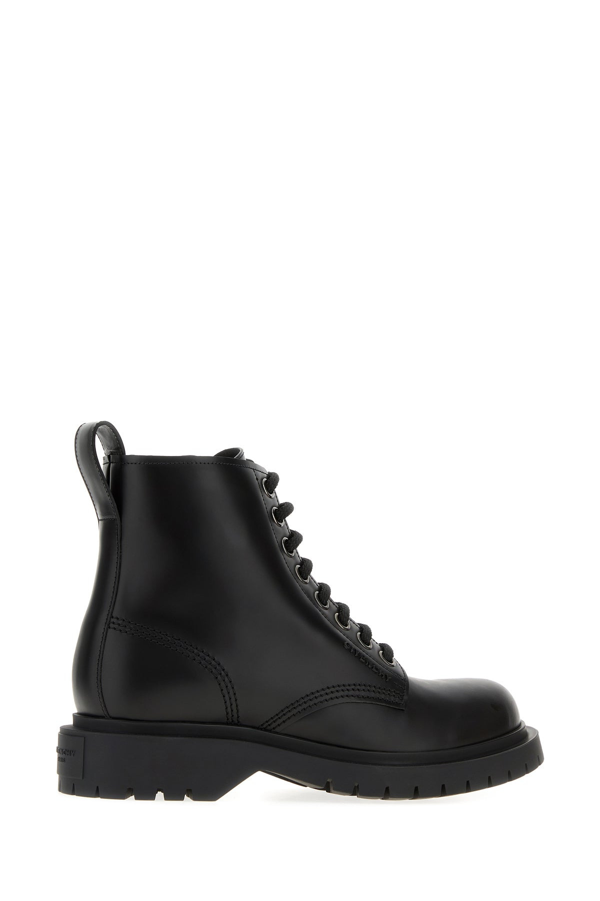 Black leather ankle boots - 3