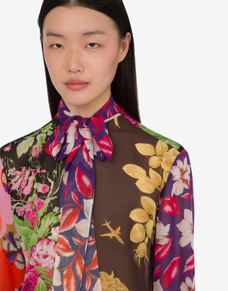 PRINTED SILK GEORGETTE SHIRT 4