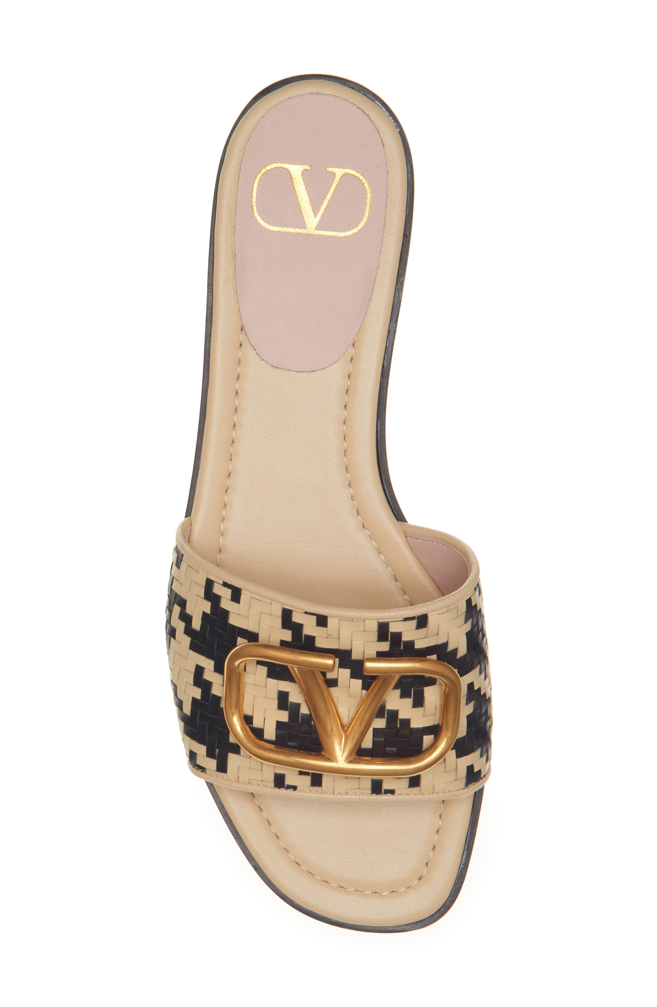 Valentino Garavani VLOGO Signature Slide Sandal in Black Multi at Nordstrom - 5