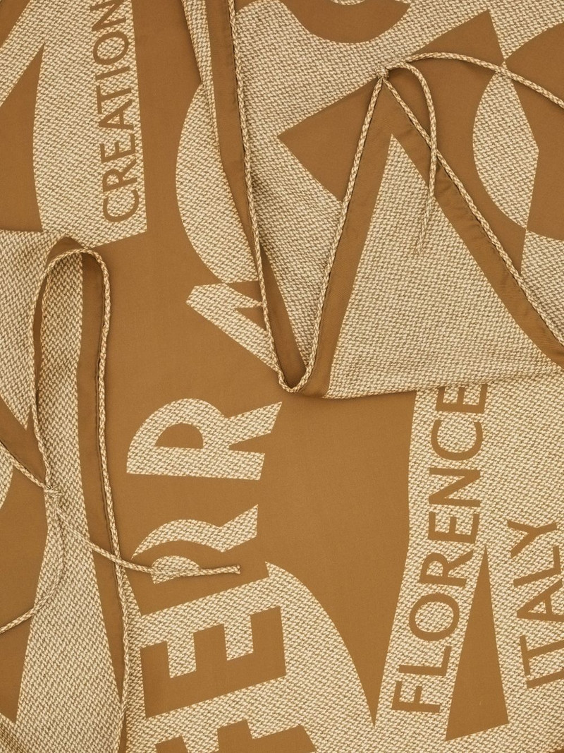 FERRAGAMO Venna graphic-print triangle scarf outlook