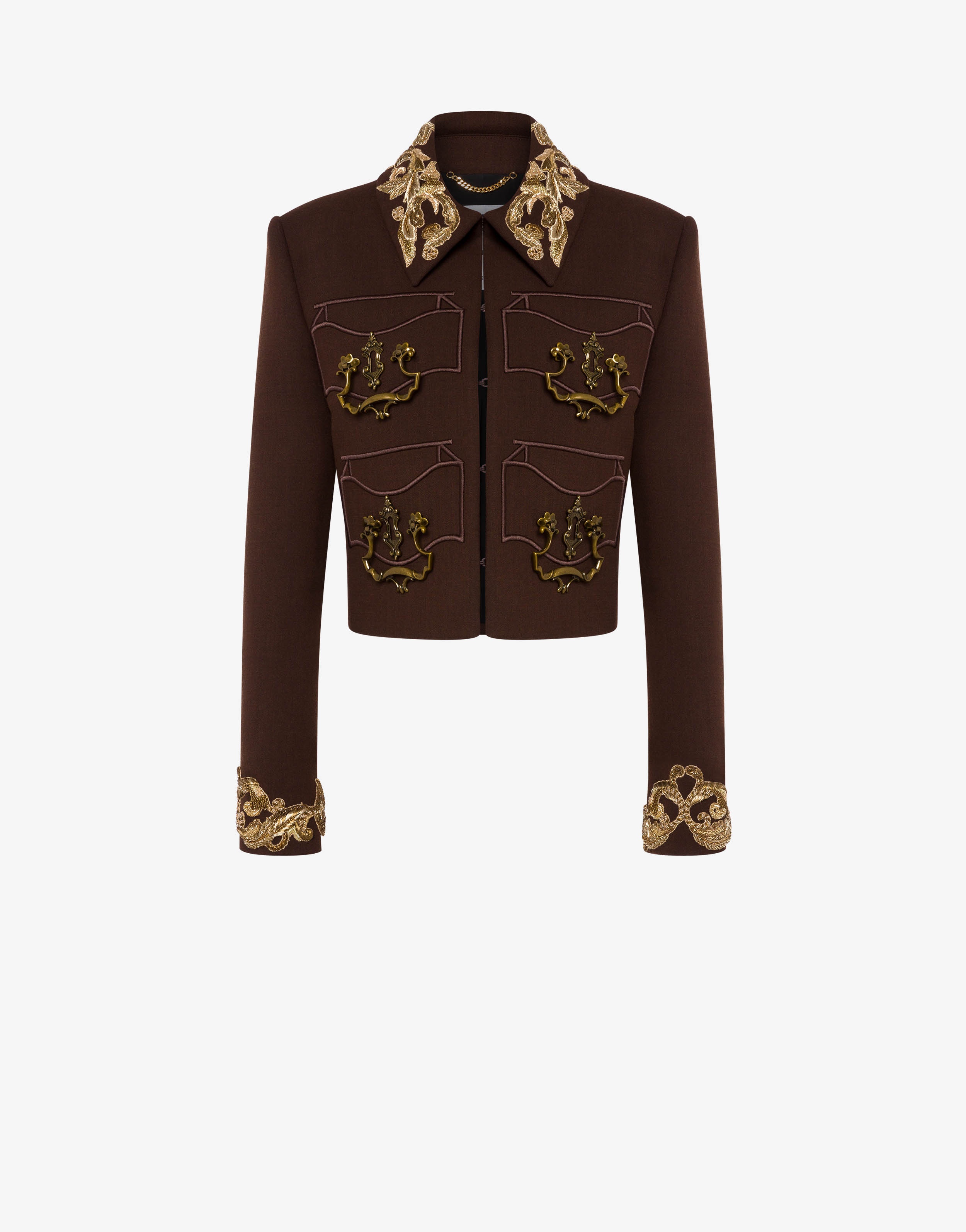 HANDLE WITH CARE CROPPED CREPE JACKET - 1