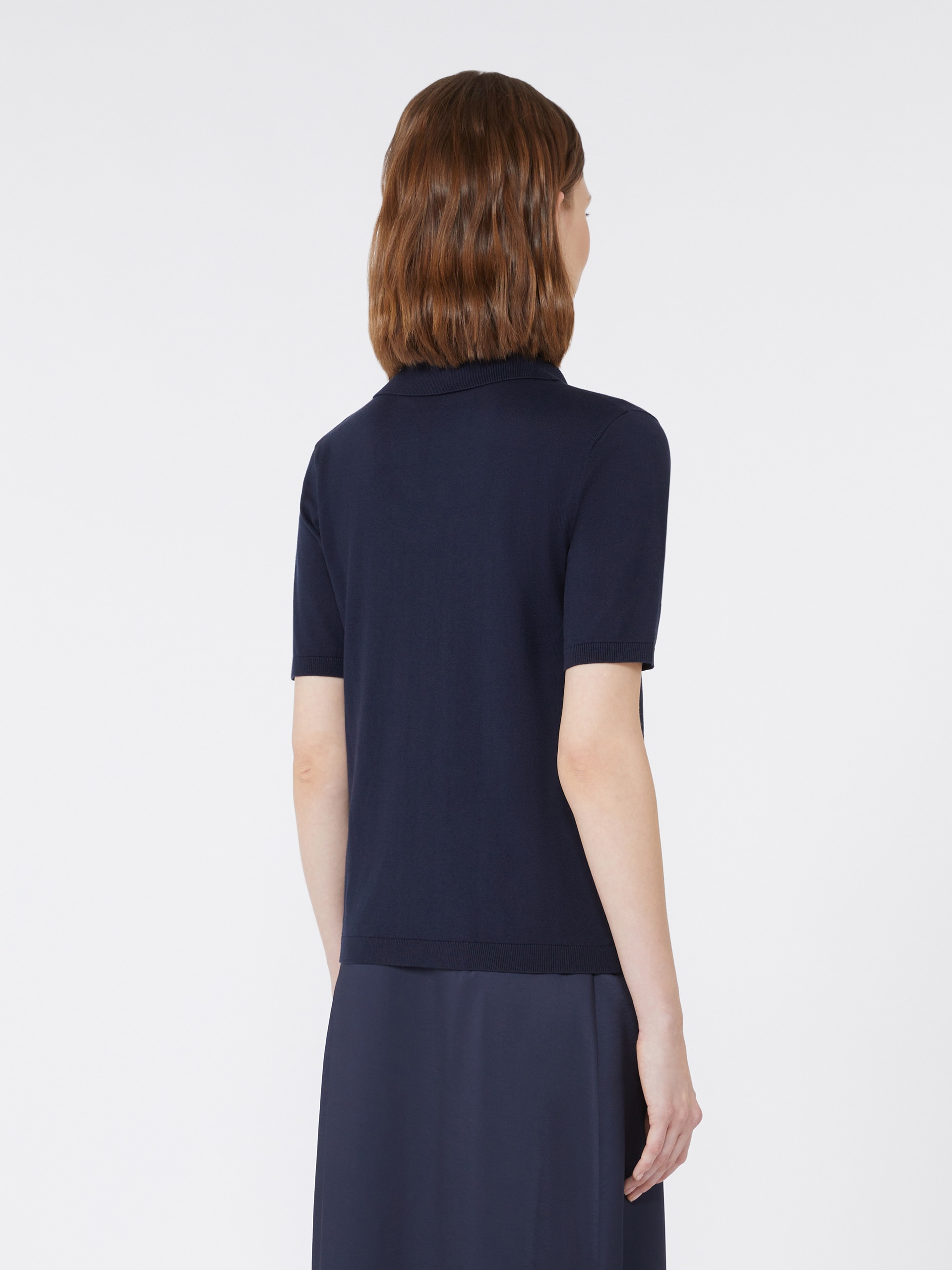 RONCOLO Silk and cotton polo T-shirt - 4