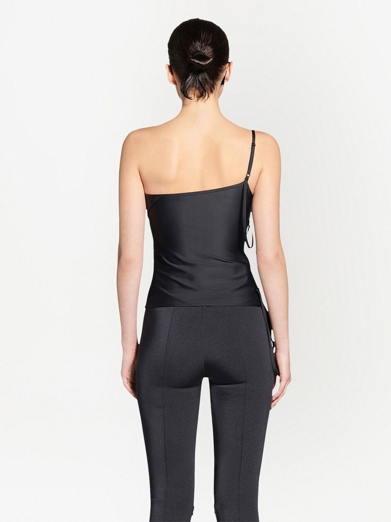 asymmetric strap-detail tank top 4