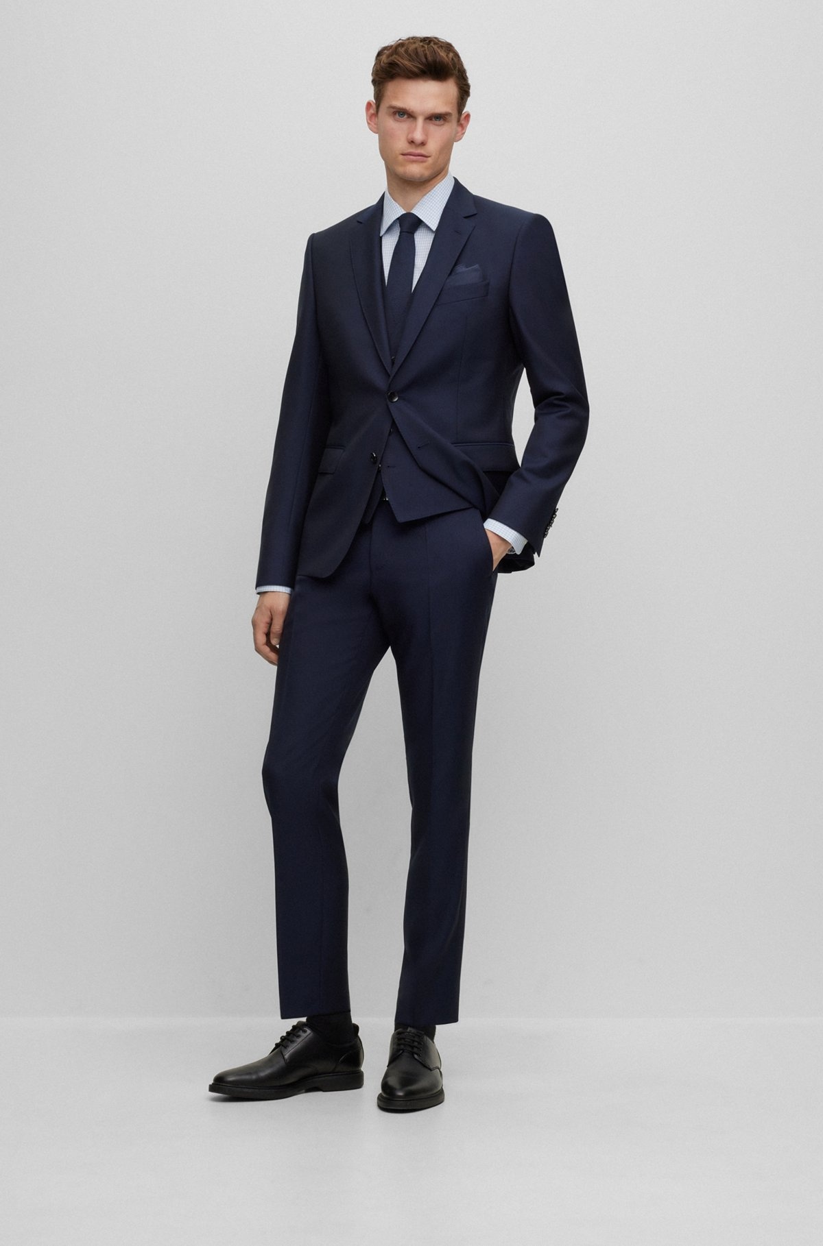 SLIM-FIT SHIRT IN CHECKED STRETCH COTTON - 4