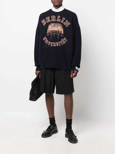 Raf Simons intarsia-knit merino jumper outlook