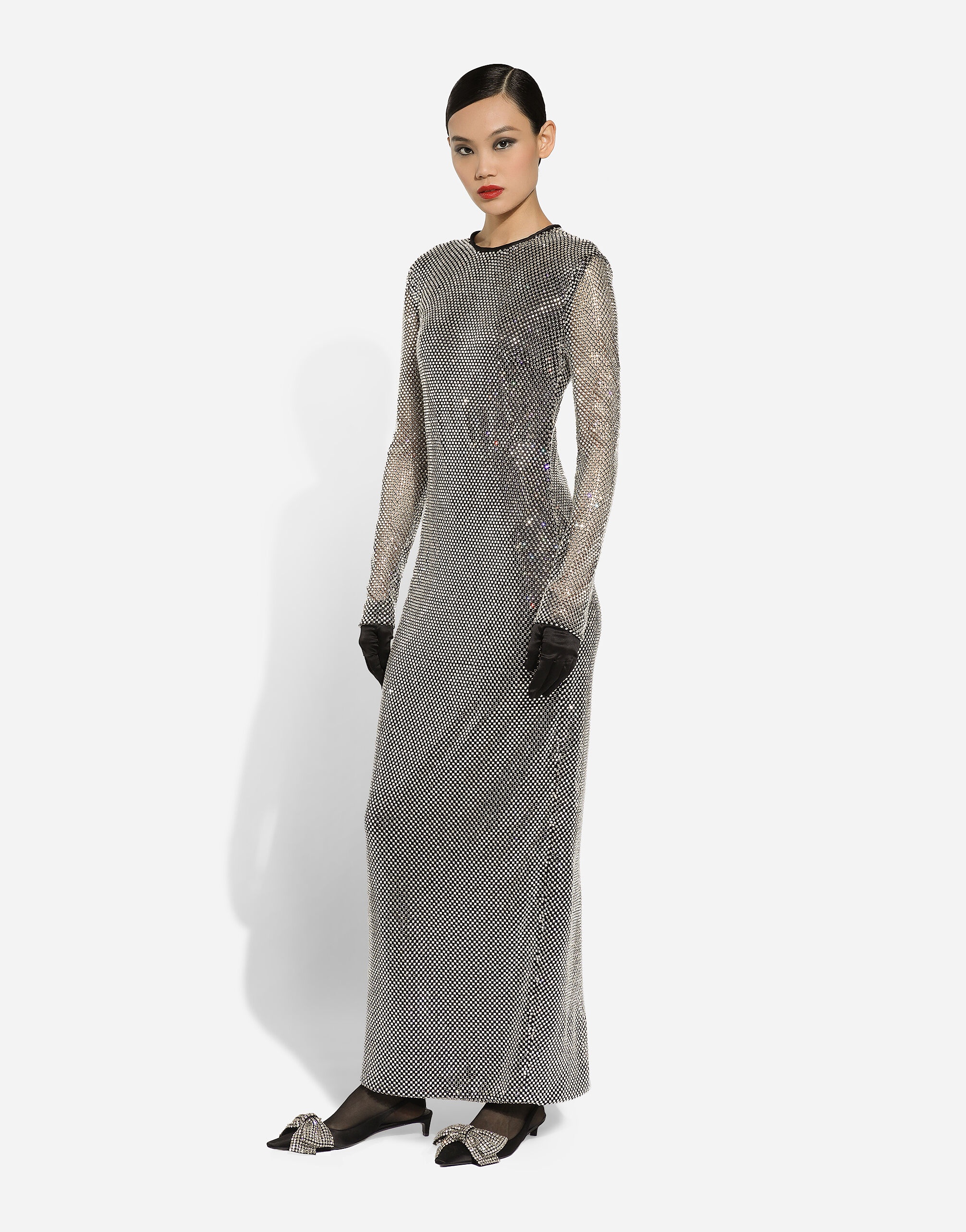 Long crystal mesh dress - 3