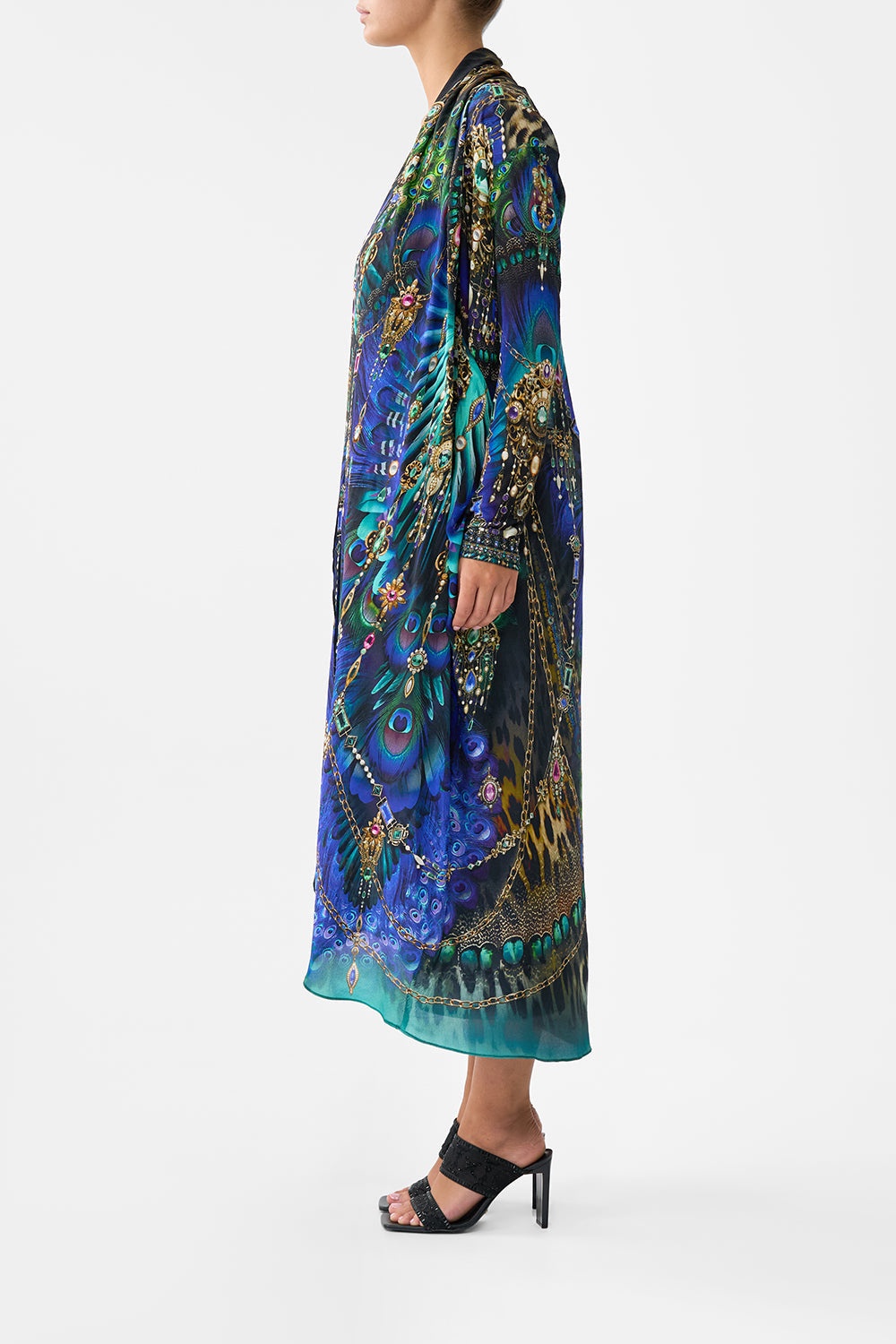 LONG CASUAL JACKET WITH POCKETS - 4