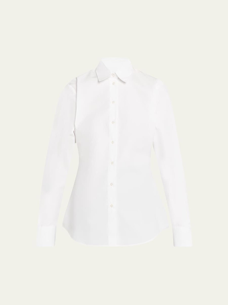 Shaped Cotton Poplin Shirt 1