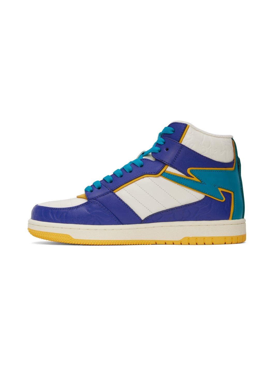 Blue & White STA 88 Mid #1 M1 Sneakers - 3