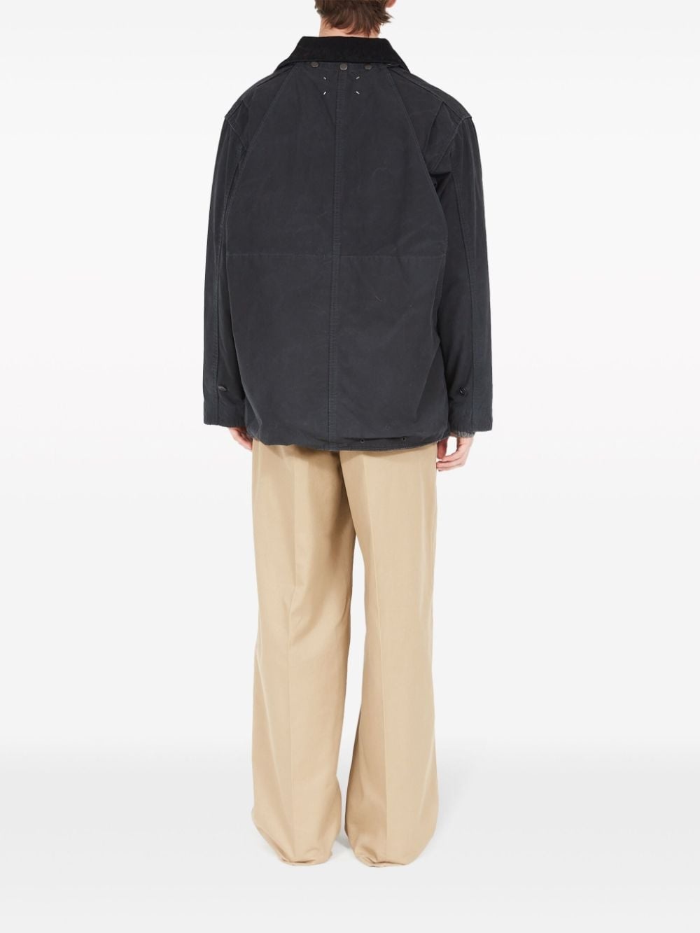 waxed cotton utility jacket - 4