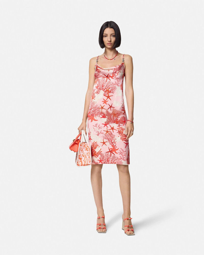 VERSACE Barocco Sea Silk Slip Mini Dress outlook