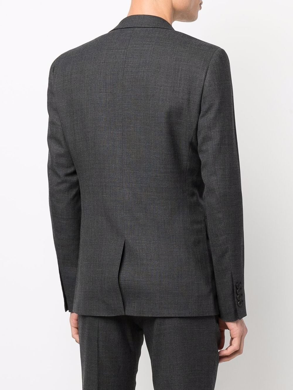 single-breasted wool suit jacket - 4