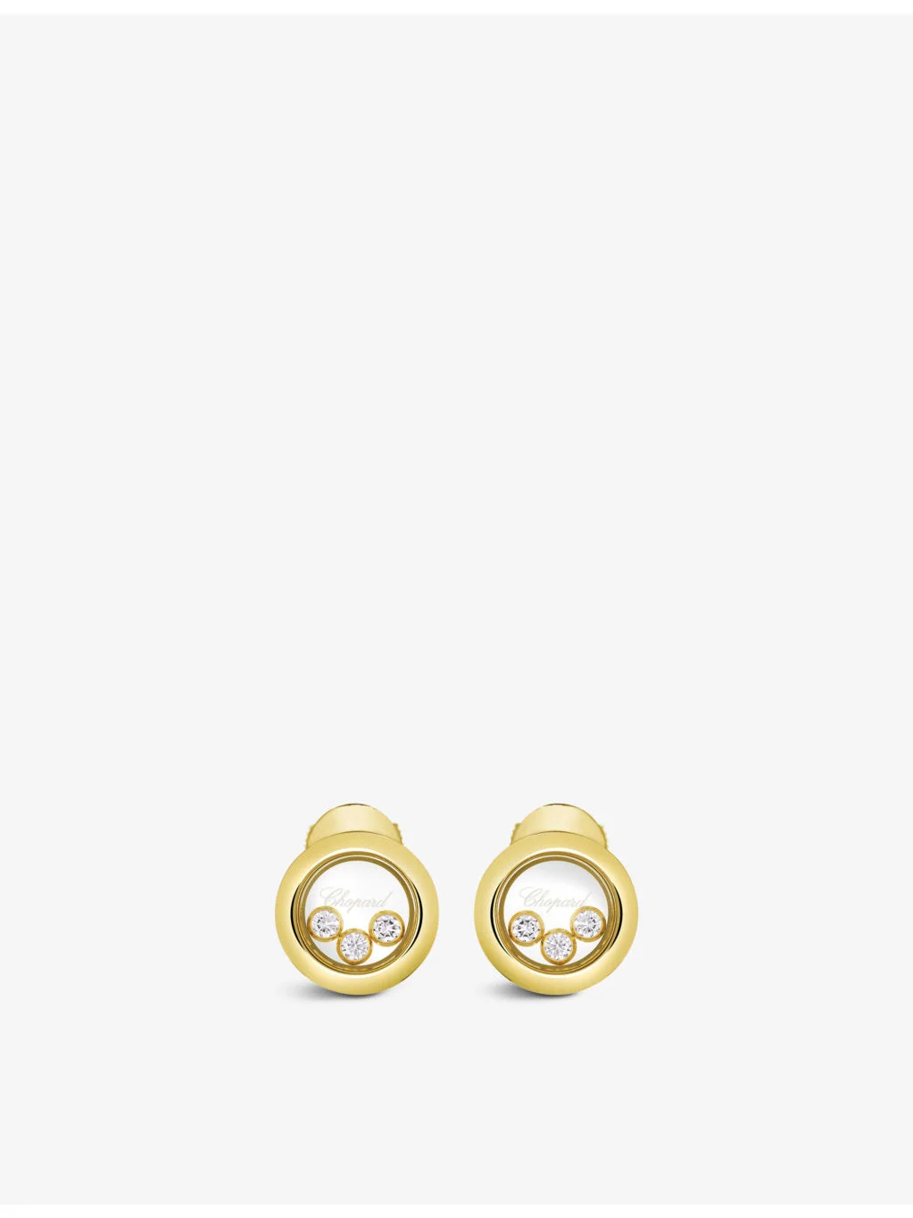 Happy Diamonds 18ct Yellow-Gold and 0.30ct Diamond Earrings - 1