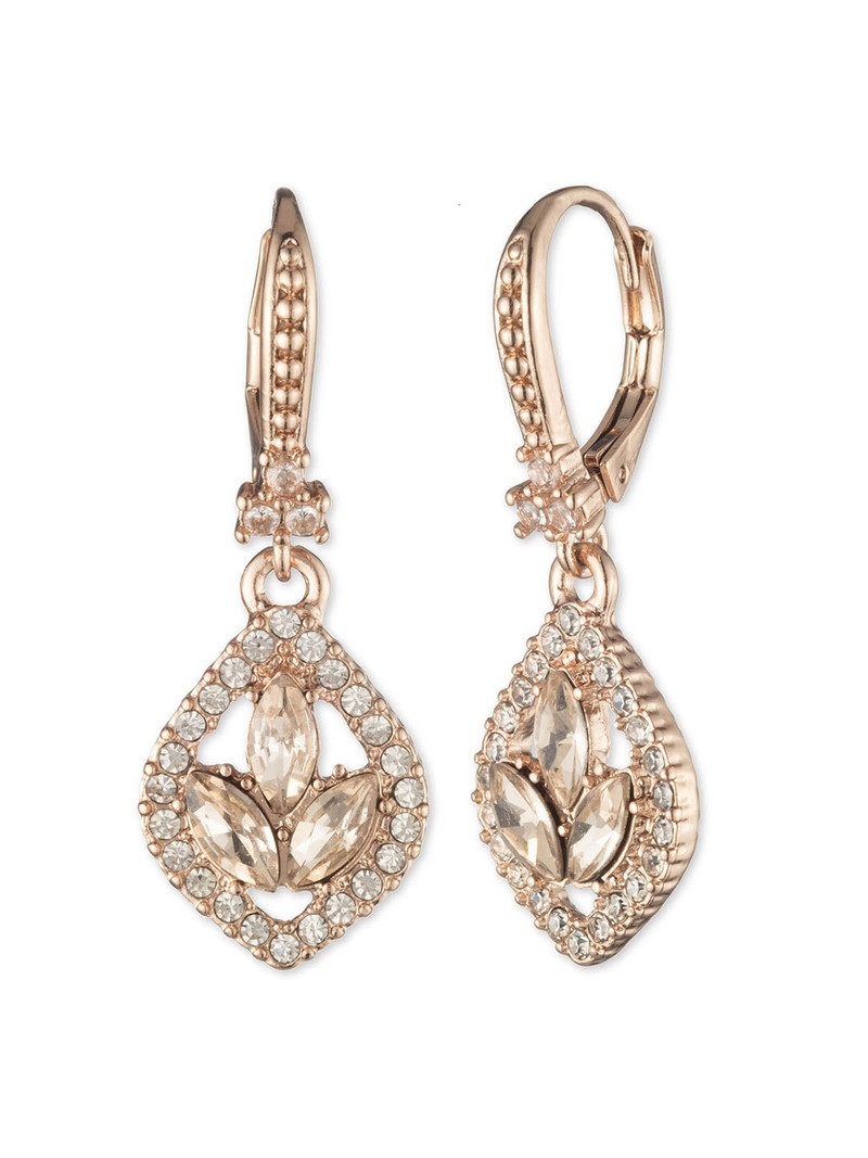 POISED ROSE MINI DROP EARRING 1