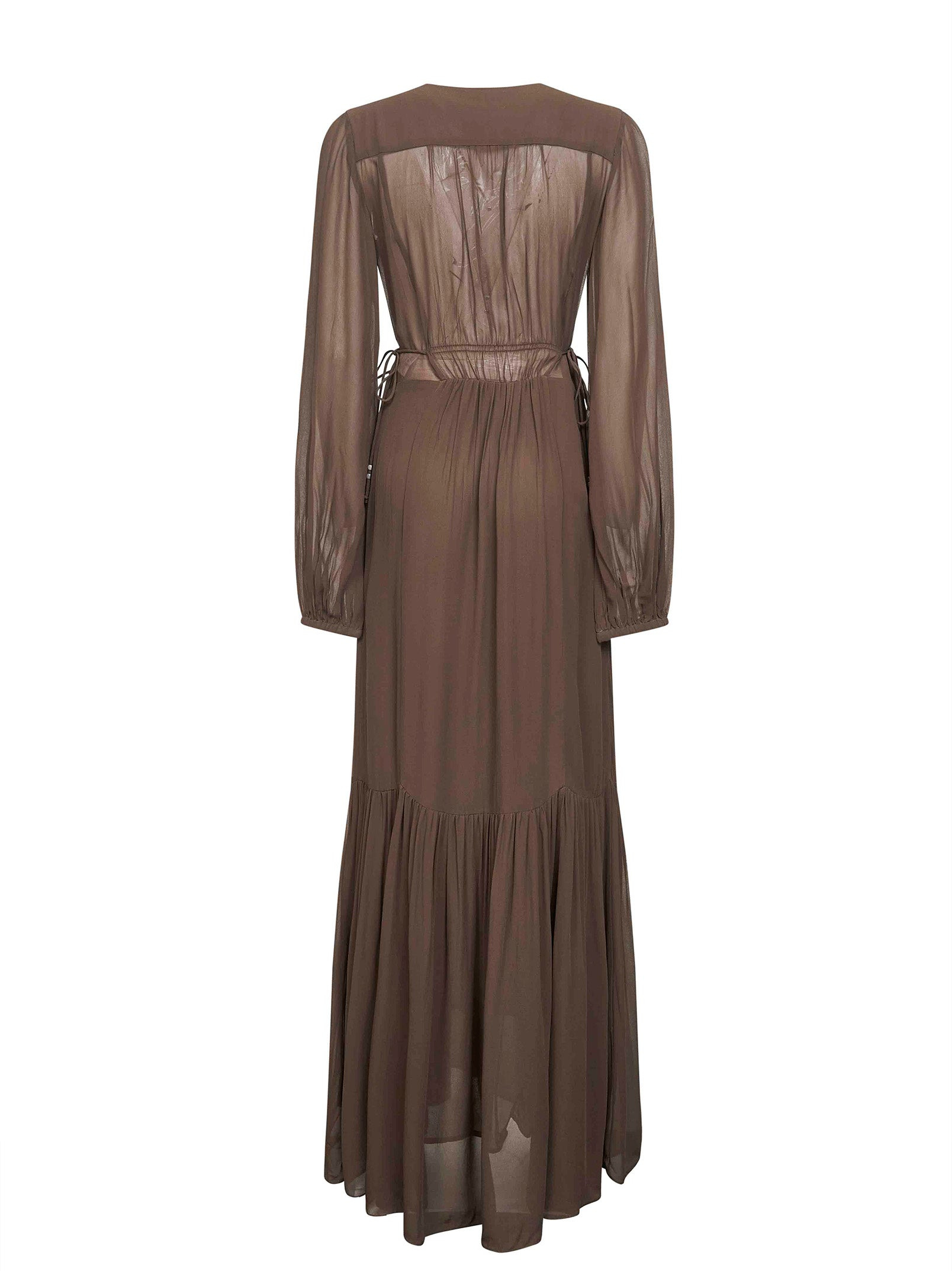 Green georgette Briane long dress - 2
