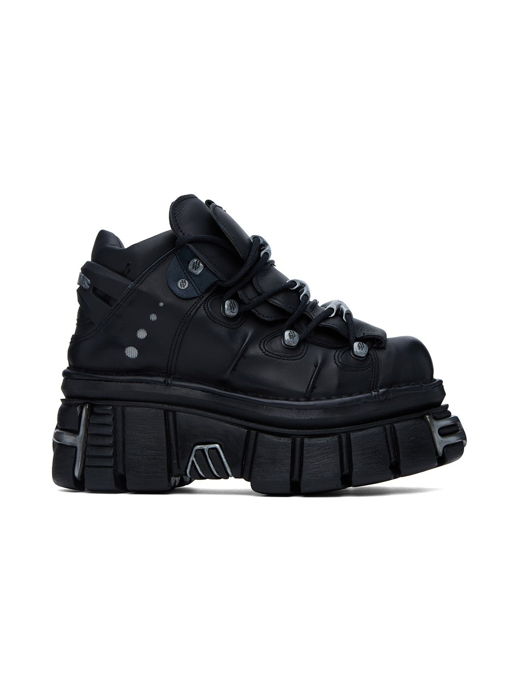 Black New Rock Edition Platform Sneakers - 1