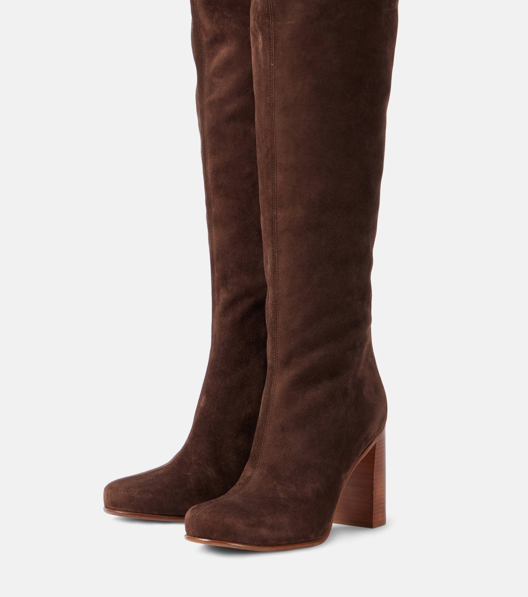 Willow knee-high suede boots - 4