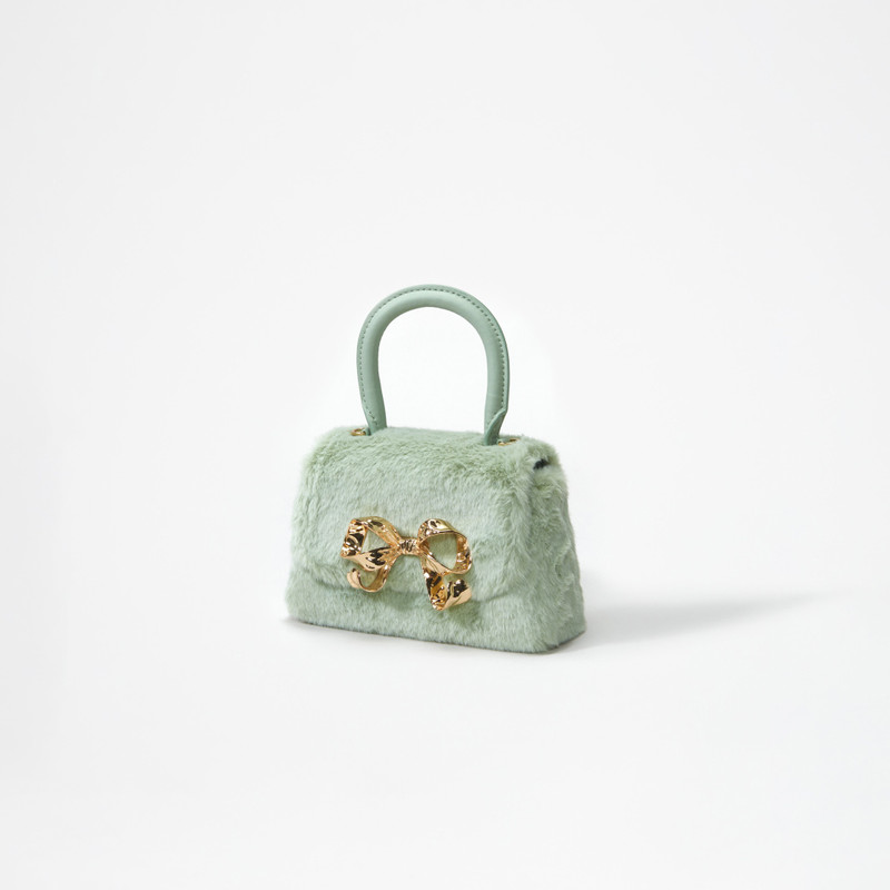 Green Fluffy Bow Micro Bag 2