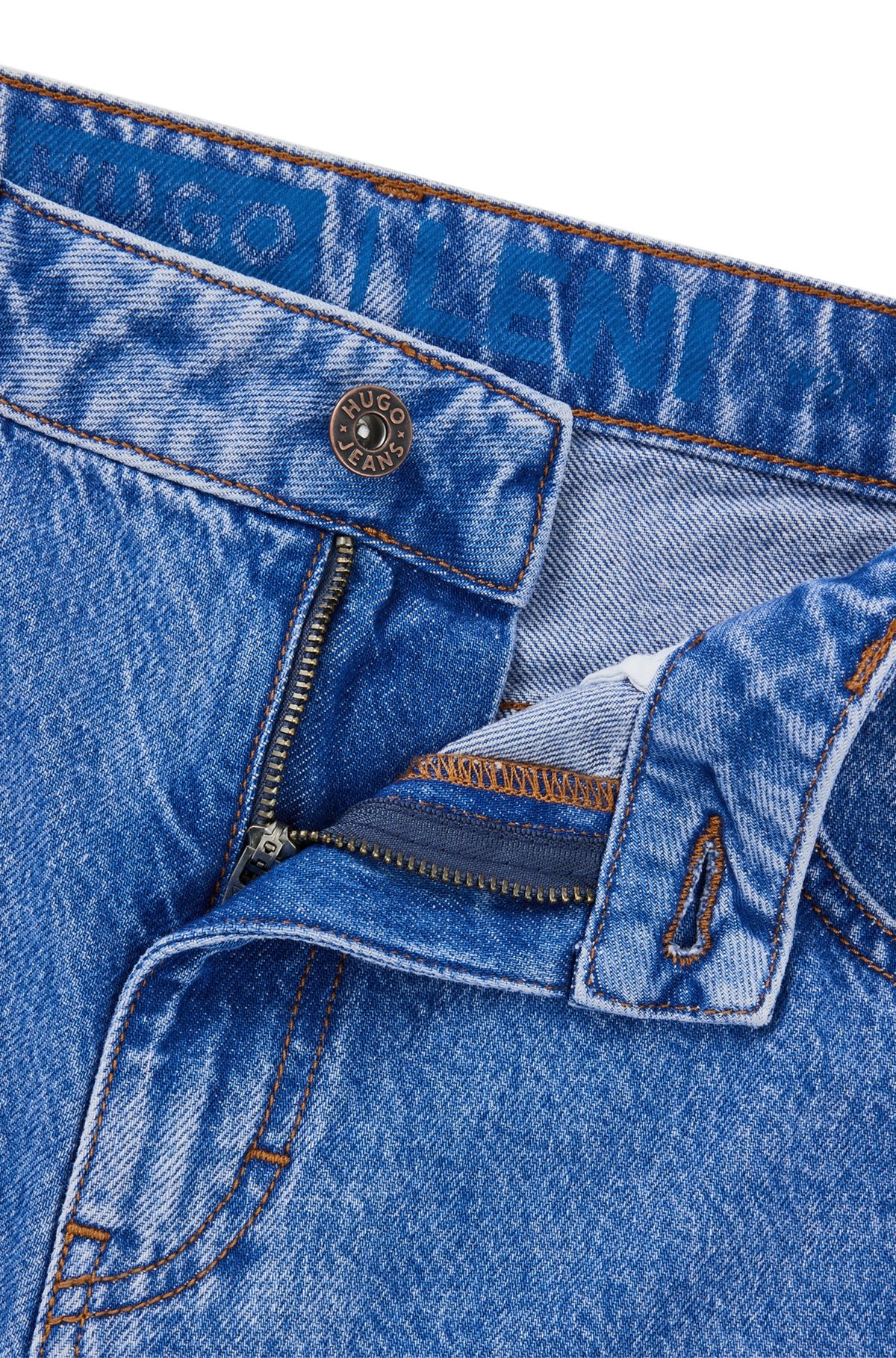 RELAXED-FIT JEANS IN BLUE STONEWASHED DENIM - 6