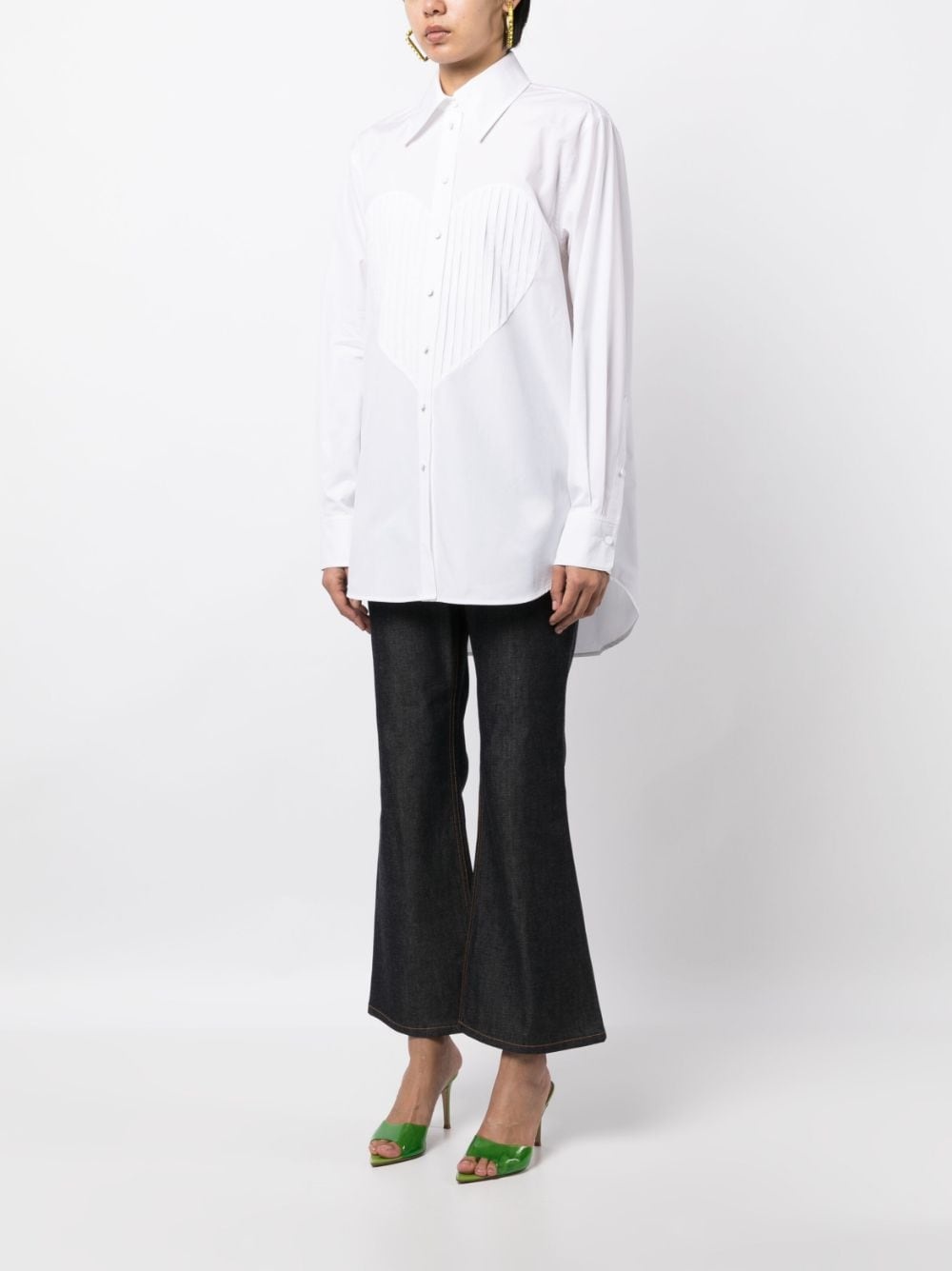 Heart-Bib Tuxedo cotton shirt - 3
