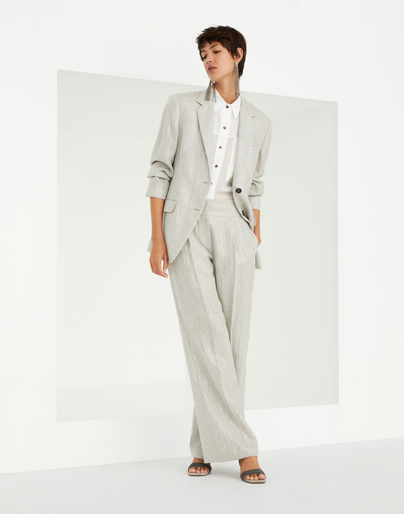 Cotton organza shirt with shiny tab 5