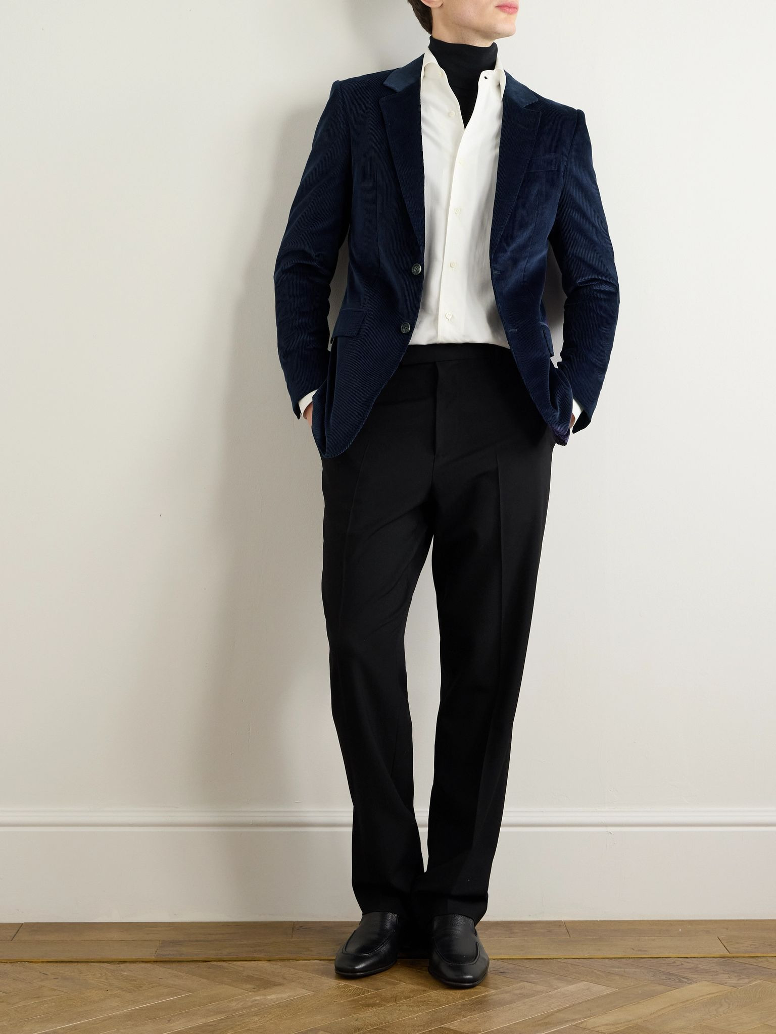 Irving Slim-Fit Cotton-Corduroy Blazer Blue - 2