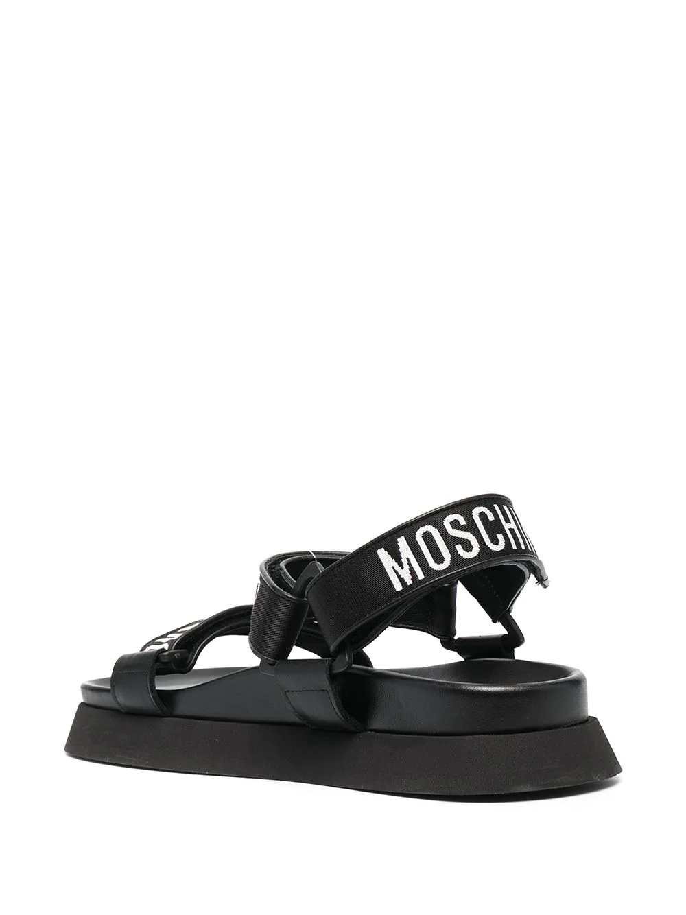 logo-tape sandals - 3