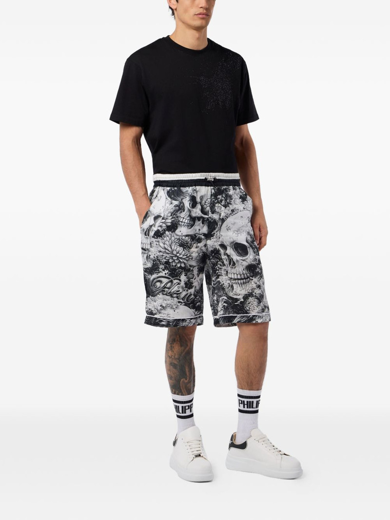 PHILIPP PLEIN skull-print shorts outlook