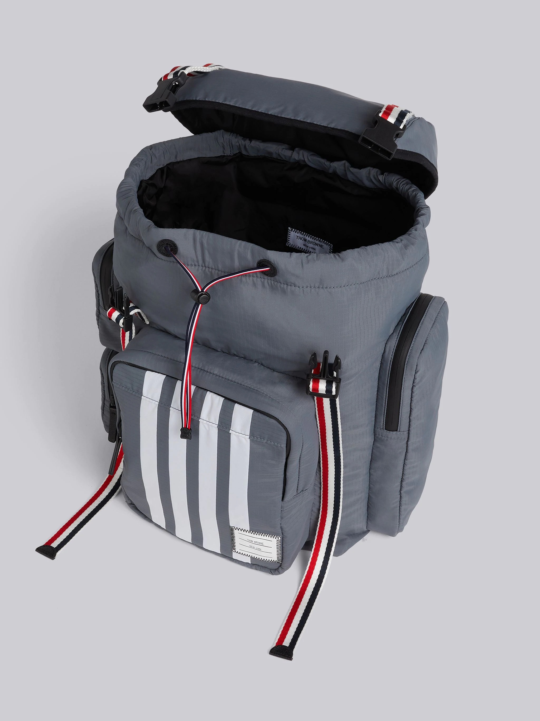 Medium Grey Ripstop Tricolor Webbing 4-Bar Backpack - 5