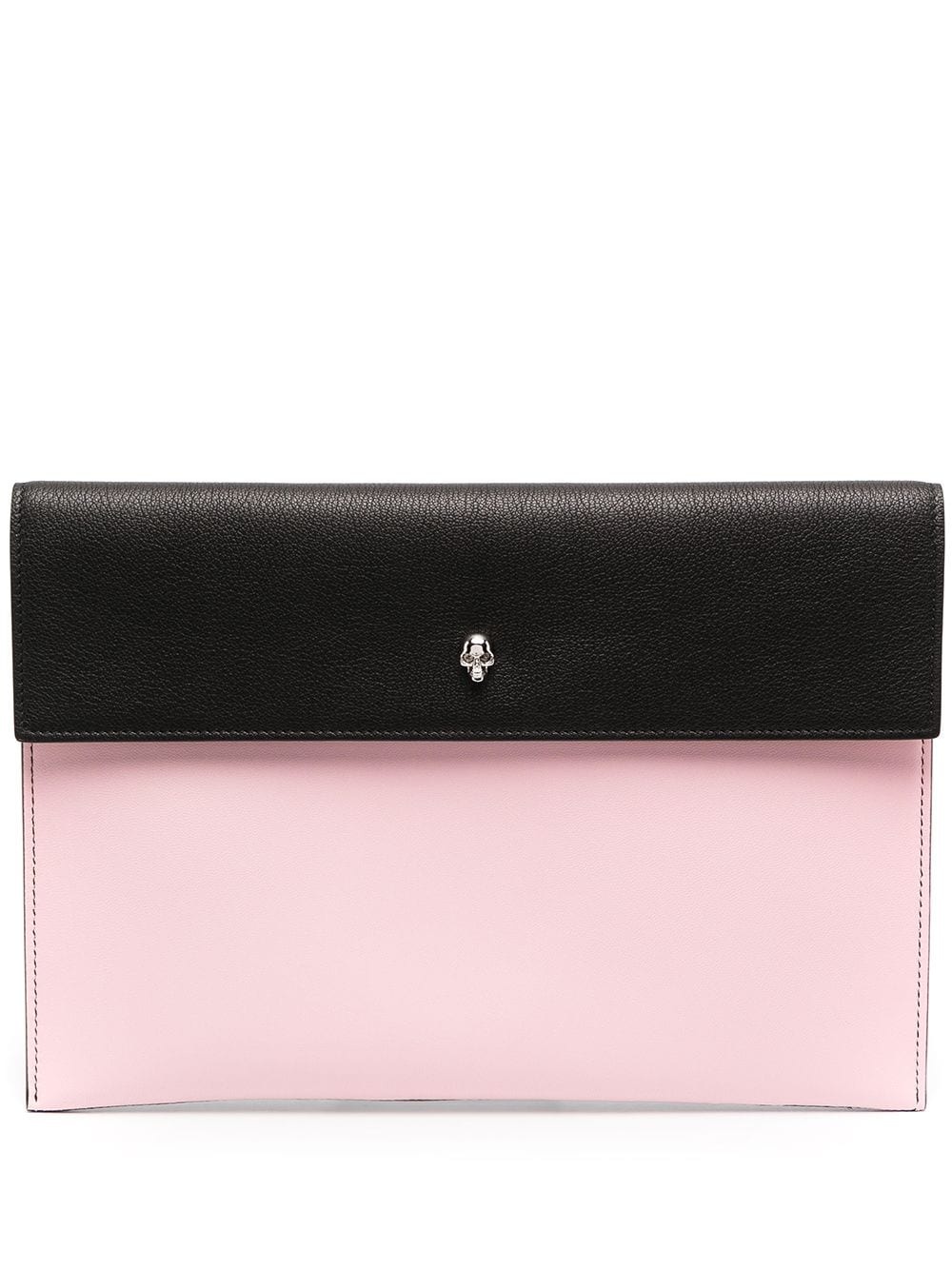 skull motif panelled clutch bag - 1