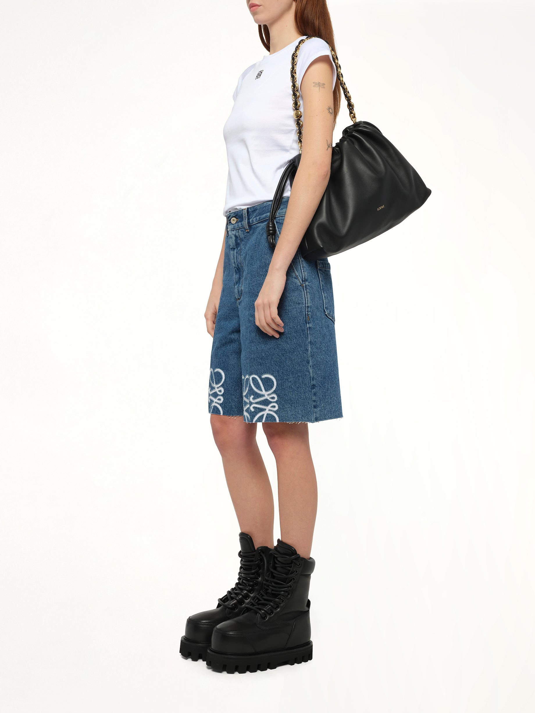 Flamenco Purse M Tonal Chain in Black - 4