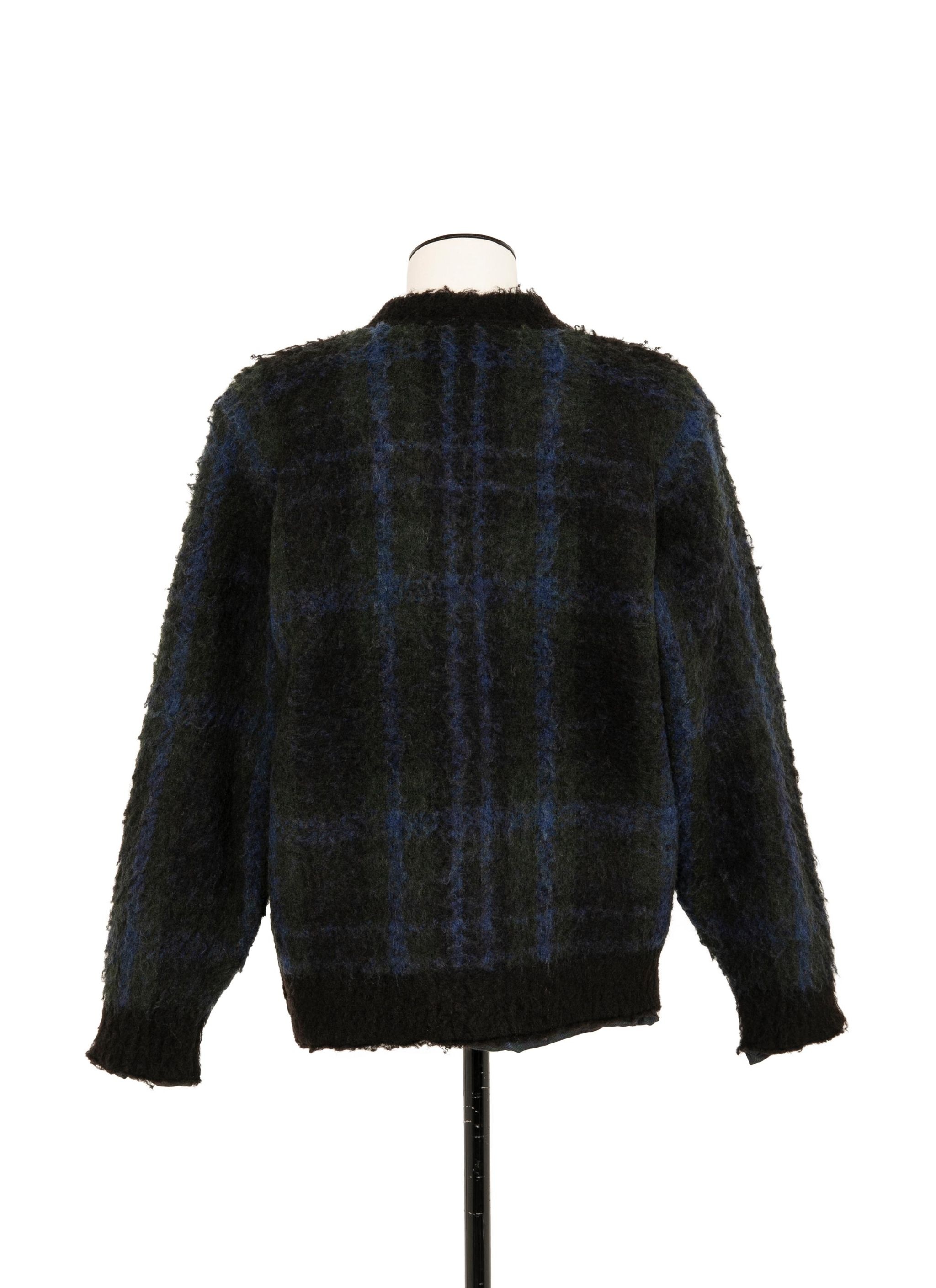 Plaid Knit Cardigan - 4